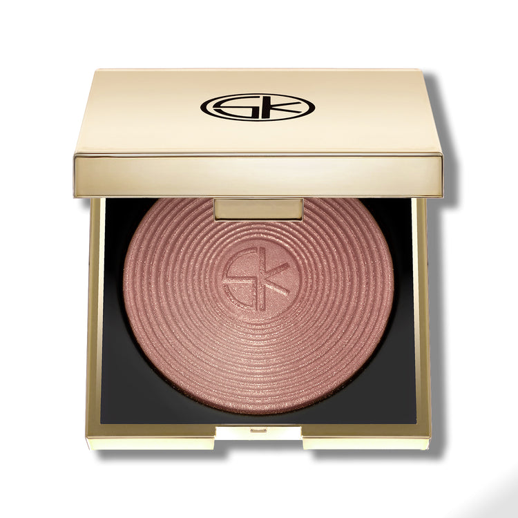 Glimmer Glow Blush - Bourbon Bronze: Highlighter and blush combo, Champagne-kissed glow, Lightweight, Buildable coverage, Radiant finish, Dewy finish, Long-lasting, Weightless texture, Exceptional grip, Flawless application, Day-to-night wear